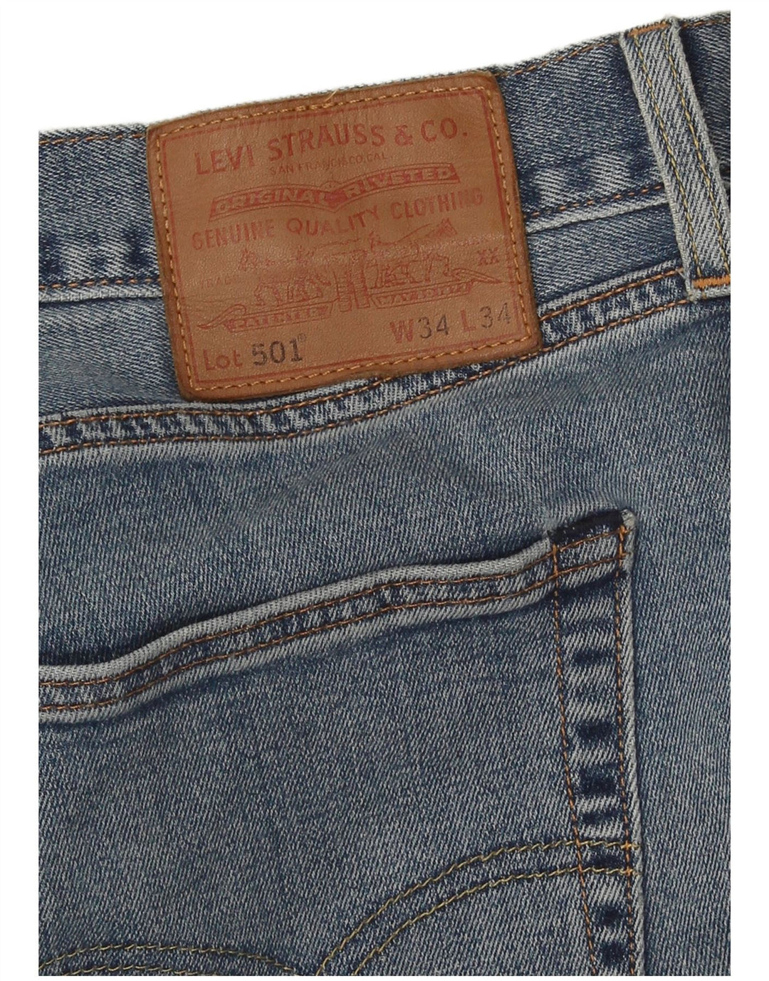 Blugi drepti pentru bărbați Levi's 501 W34 L34 albastru
