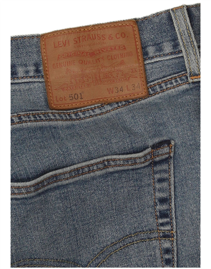Blugi drepti pentru bărbați Levi's 501 W34 L34 albastru