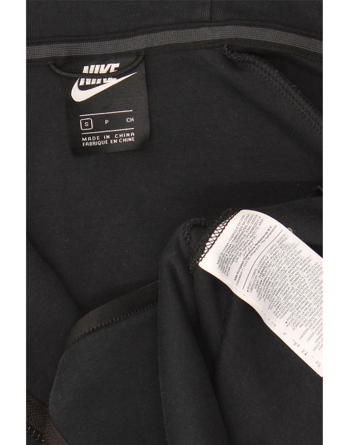 Pulover Nike pentru bărbați, cu fermoar, bumbac, negru