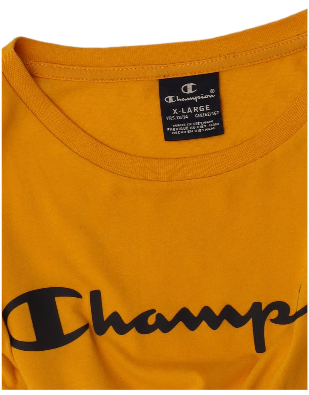 Tricou grafic CHAMPION Fete Top 13-14 Ani XL Galben