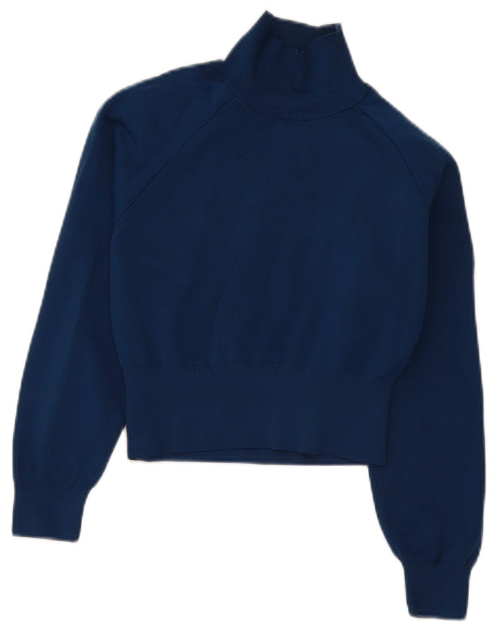 Pulover cu gât țestoasă pentru femei Zara UK 10 Poliester bleumarin mic