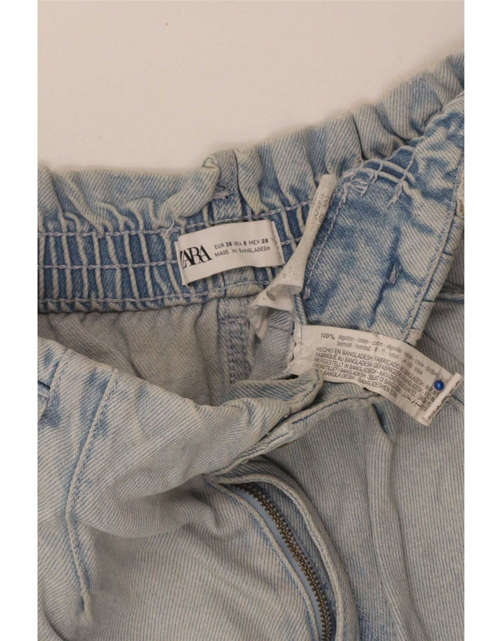 Pantaloni scurți din denim pentru femei Zara EU 38 Small W28 Blue Bumbac