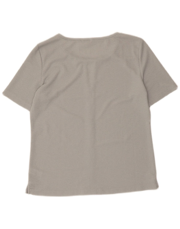 Bluză pentru femei CALVIN KLEIN Top UK 14 Medium Gri Poliester