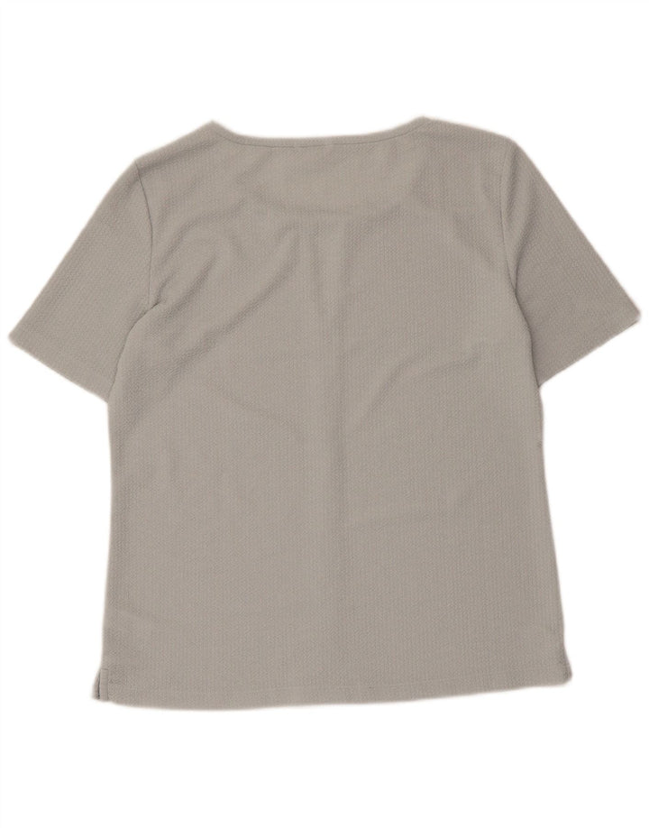 Bluză pentru femei CALVIN KLEIN Top UK 14 Medium Gri Poliester