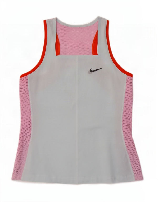 Vestă subțire Dri Fit Nike pentru femei UK 12 Medium Blue Colorblock
