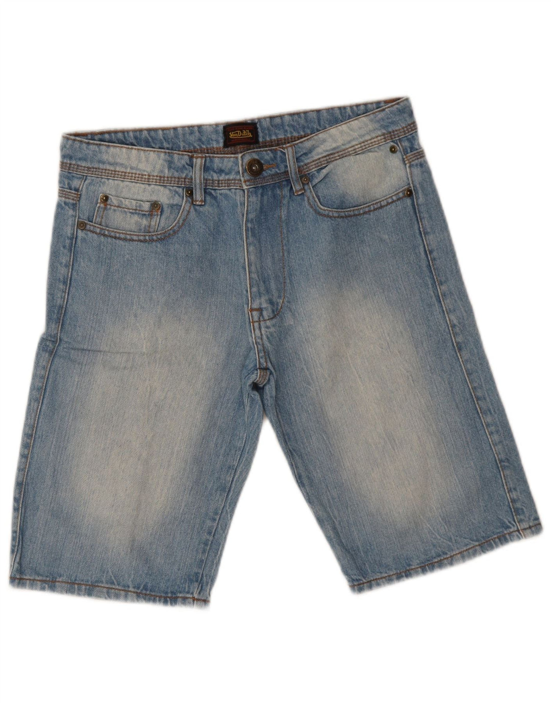 Pantaloni scurți din denim pentru bărbați Von Dutch W30, bumbac albastru mediu