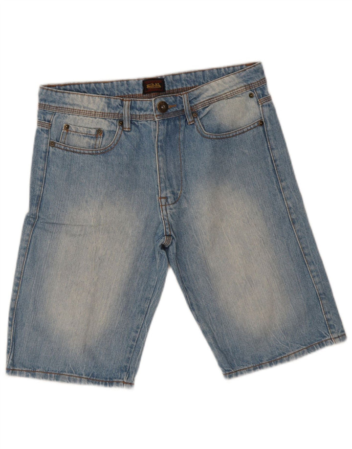 Pantaloni scurți din denim pentru bărbați Von Dutch W30, bumbac albastru mediu