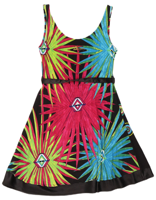 Desigual Womens Graphic Sundress UK 14, mare, multicolor, geometric, bumbac