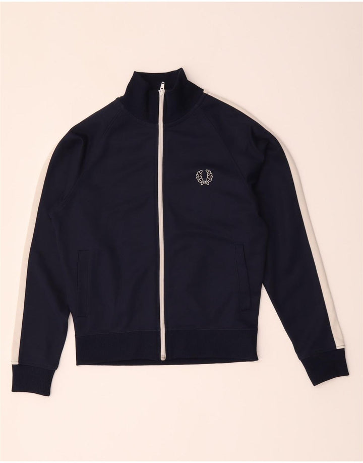 Jachetă de trening pentru băieți Fred Perry, 11-12 ani, albastru bleumarin mediu