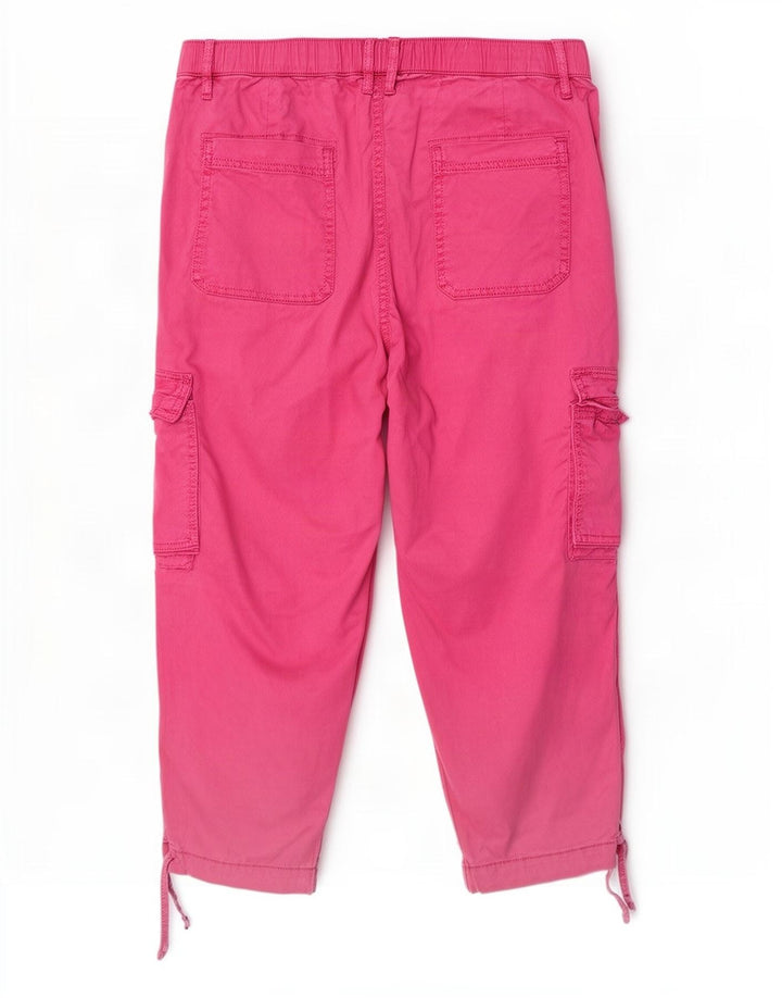 Marks & Spencer Pantaloni Cargo Capri pentru femei UK 12 Medium W30 L22 Roz