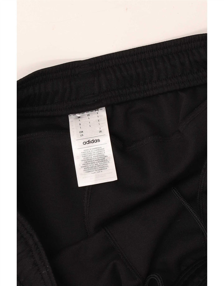 Pantaloni de trening pentru bărbați Adidas Pantaloni de jogging, mari, negru, poliester