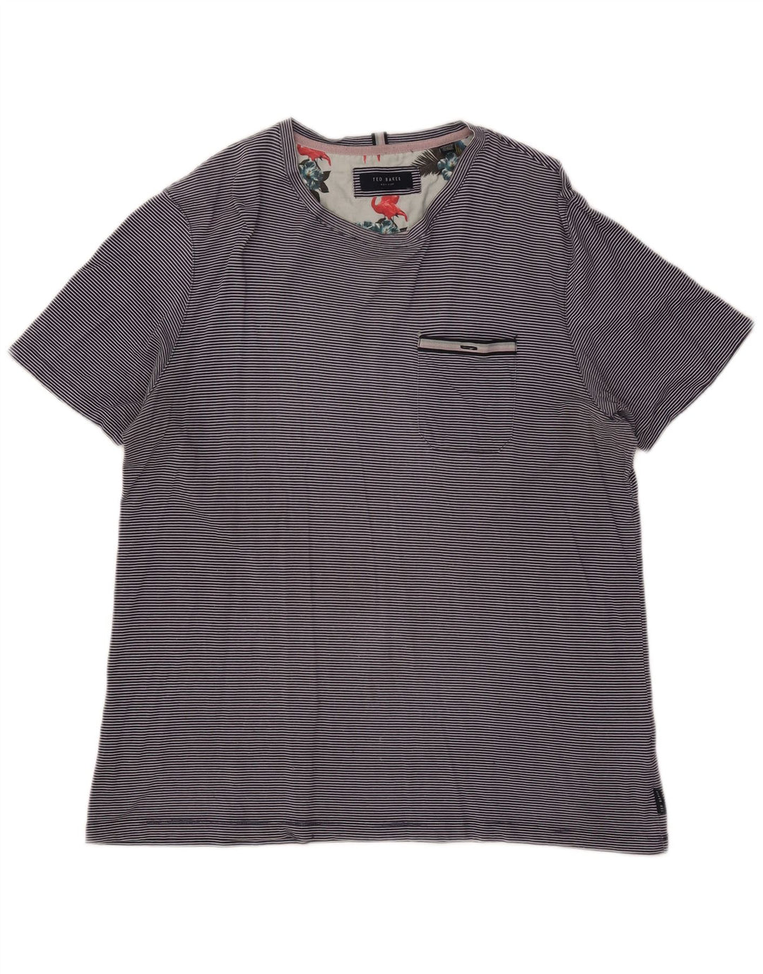 TED BAKER Tricou pentru damă Top Mărimea 4 mare, bleumarin, bumbac cu dungi