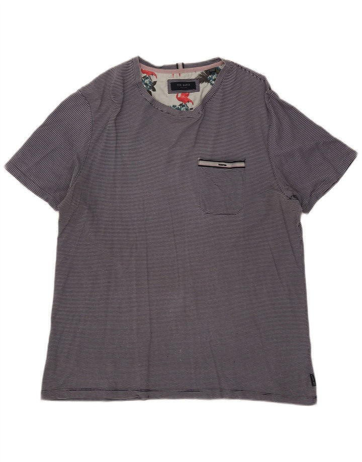 TED BAKER Tricou pentru damă Top Mărimea 4 mare, bleumarin, bumbac cu dungi