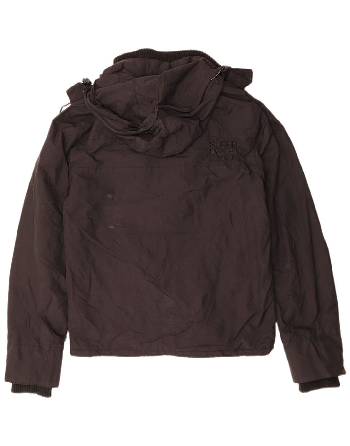 SUPERDRY jachetă de vânt cu glugă pentru bărbați UK 38 Poliester mediu negru