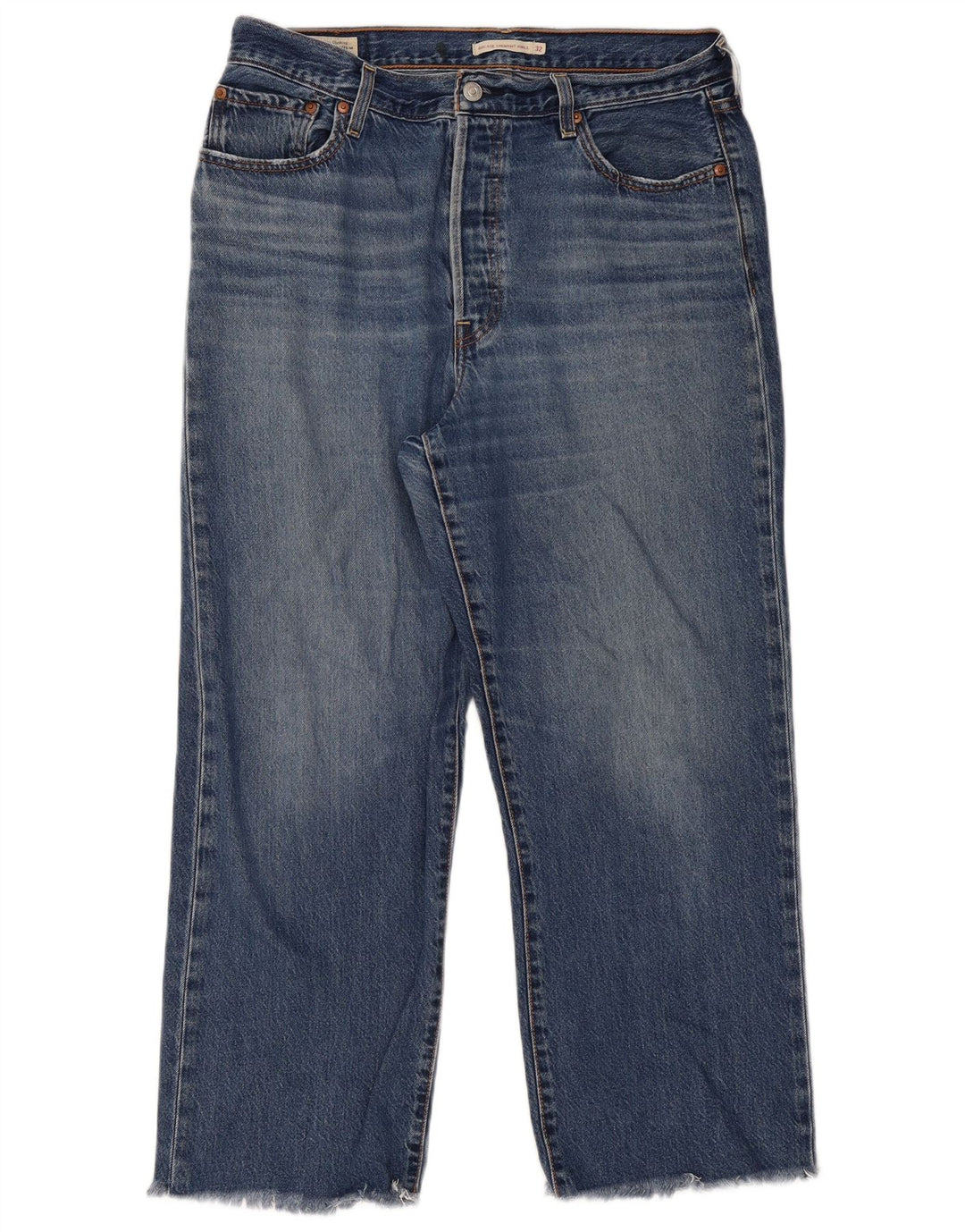 Blugi drepti pentru femei Levi's Ribcage W32 L29 Bumbac albastru