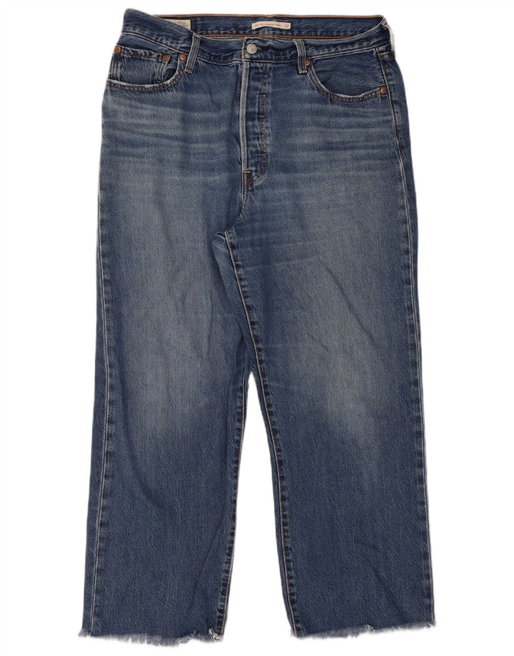 Blugi drepti pentru femei Levi's Ribcage W32 L29 Bumbac albastru