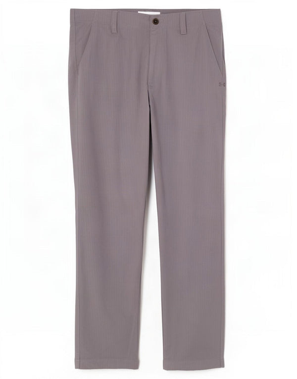 Pantaloni chino drepți pentru bărbați Under Armour W36 L30 nailon cu dungi gri