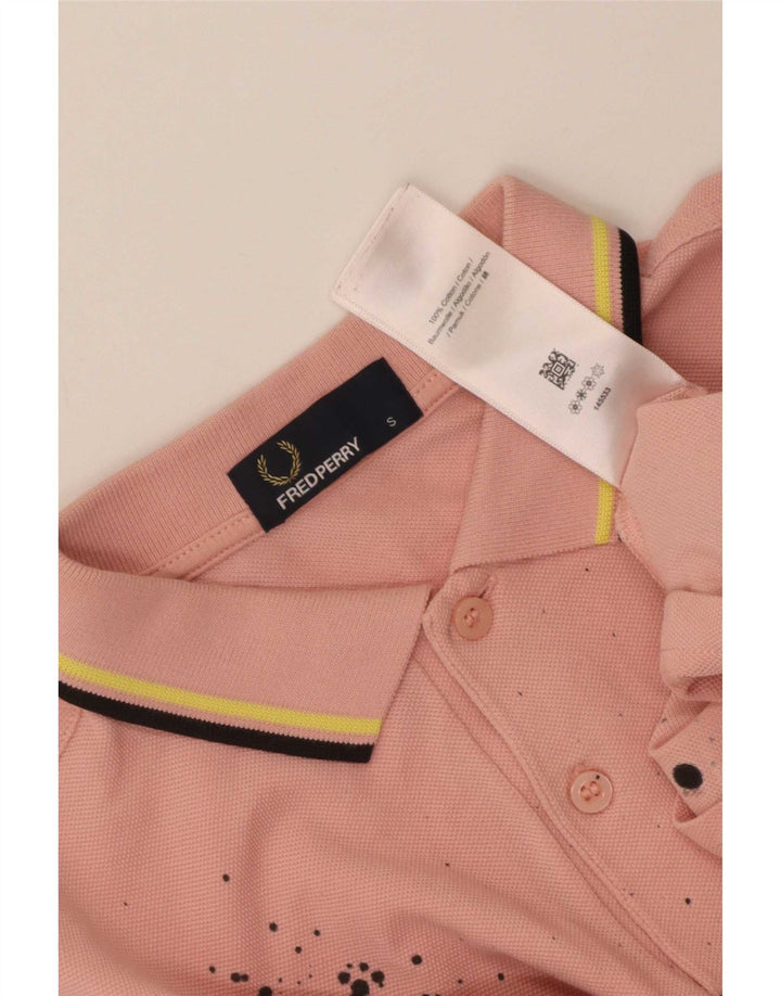 Cămașă polo Fred Perry pentru bărbați din bumbac mic, roz Tie Dye