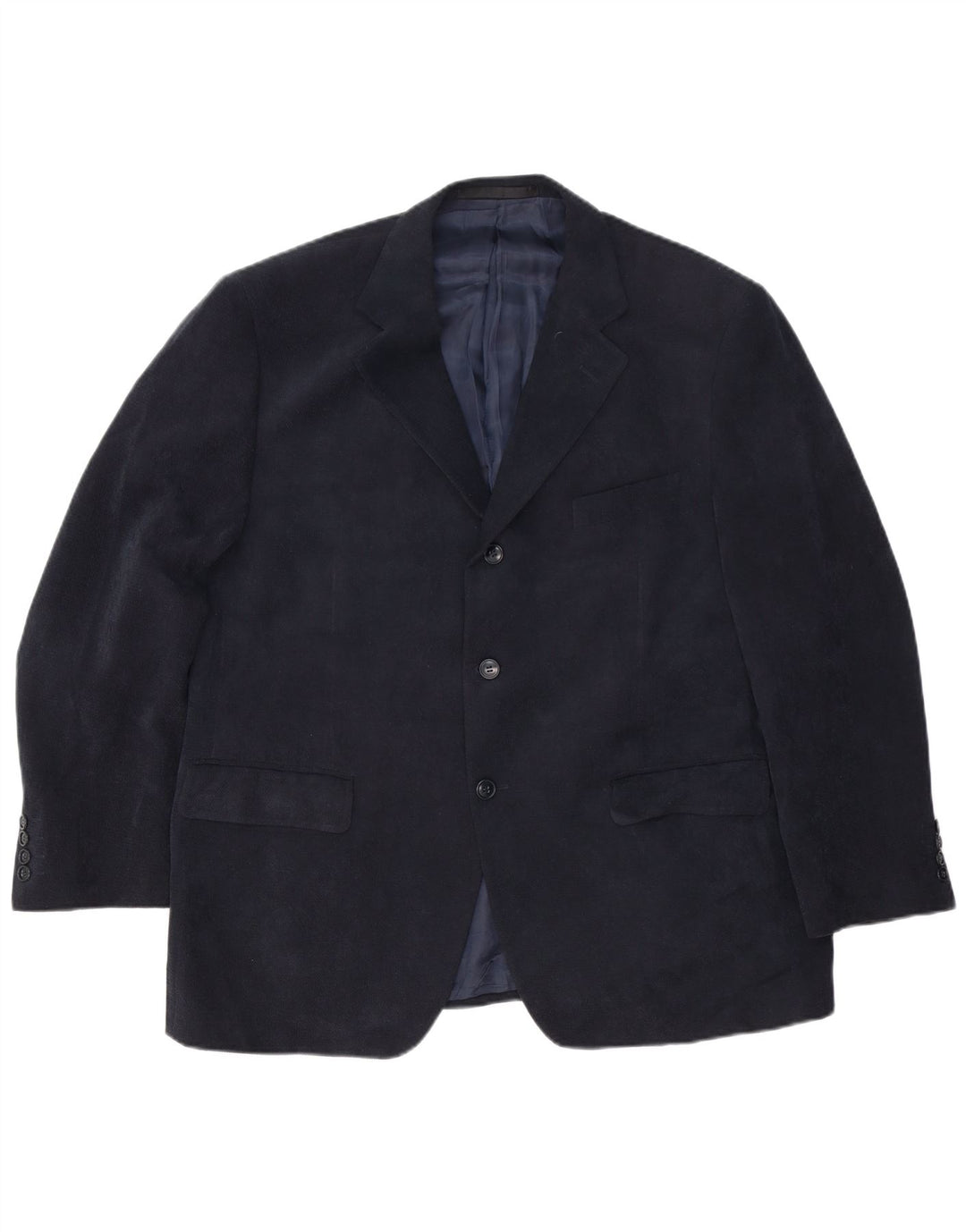 Jachetă pentru bărbați Marks & Spencer, cu 3 nasturi, Marea Britanie 44 2XL, poliester bleumarin