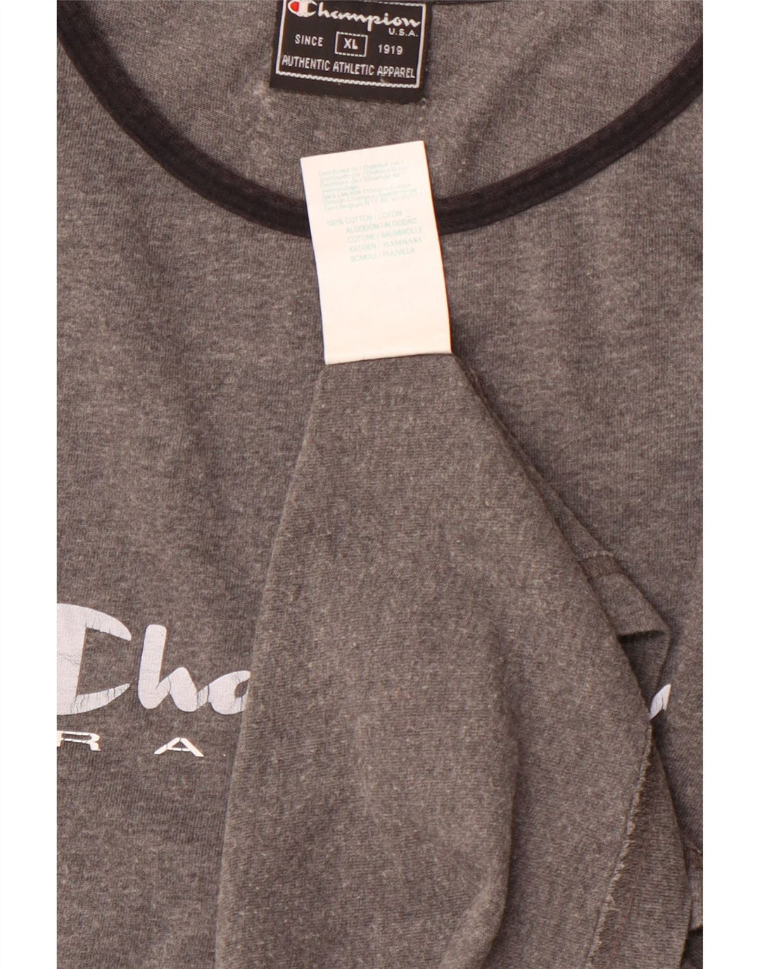 Tricou grafic pentru femei CHAMPION Top UK 18 XL bumbac gri