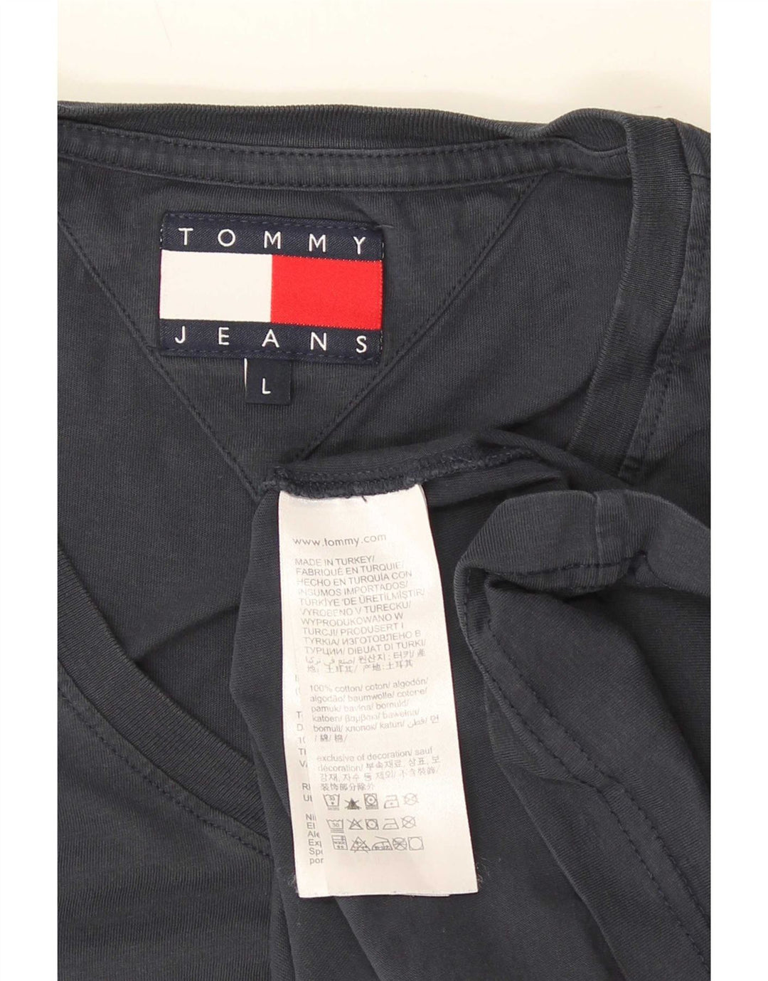Tricou obișnuit pentru bărbați Tommy Hilfiger Top mare din bumbac bleumarin