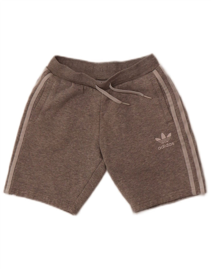 Pantaloni scurți sport pentru băieți Adidas 8-9 ani bumbac gri