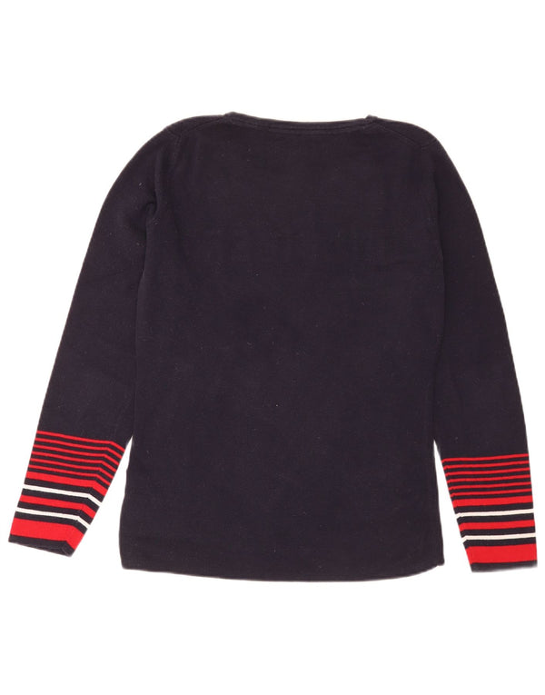 Pulover Tommy Hilfiger pentru damă, cu decolteu, mare, bleumarin