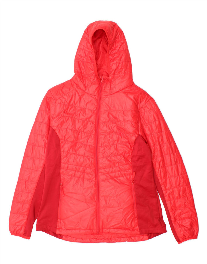 MOUNTAIN WAREHOUSE Womens Hooded Padded Jacket UK 16 Large  Red Polyester Vintage Mountain Warehouse and Second-Hand Mountain Warehouse from Messina Hembry 