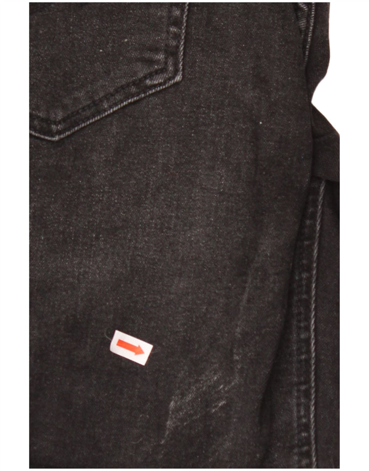 JACK & JONES Pantaloni scurți de denim obișnuiți pentru bărbați W30, bumbac mediu negru