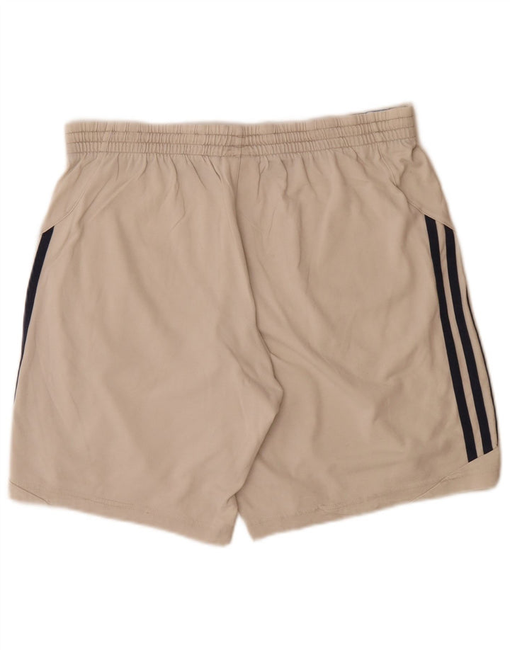 Pantaloni scurți sport pentru bărbați Adidas Climalite, bumbac mediu bej