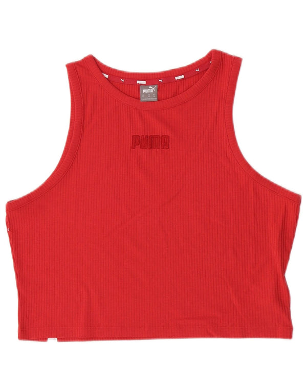 Puma Crop Graphic Vest Top pentru femei UK 18 XL Poliester roșu