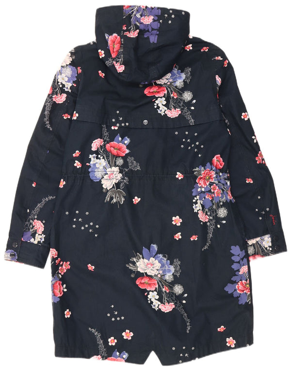 Pelernă de ploaie cu glugă pentru femei Joules UK 12 Medium Bluemarin Floral Poliester