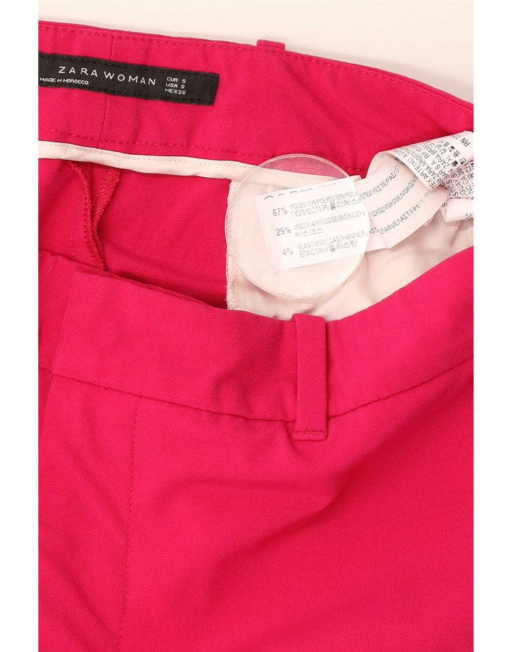 Pantaloni chino slim pentru femei Zara Mici L26 L26 Poliester roz