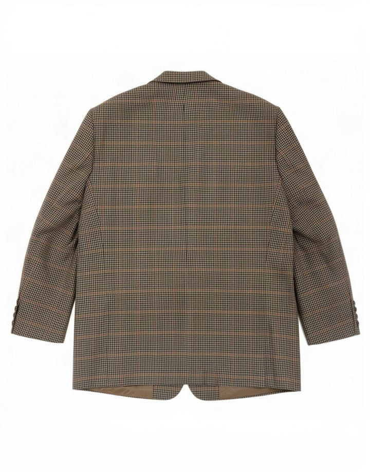 BROOK TAVERNER Jachetă cu 2 nasturi pentru bărbați UK 46 3XL Gri Houndstooth