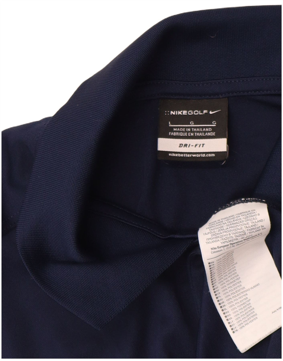 Tricou polo Nike pentru bărbați Dri Fit, mare, poliester bleumarin