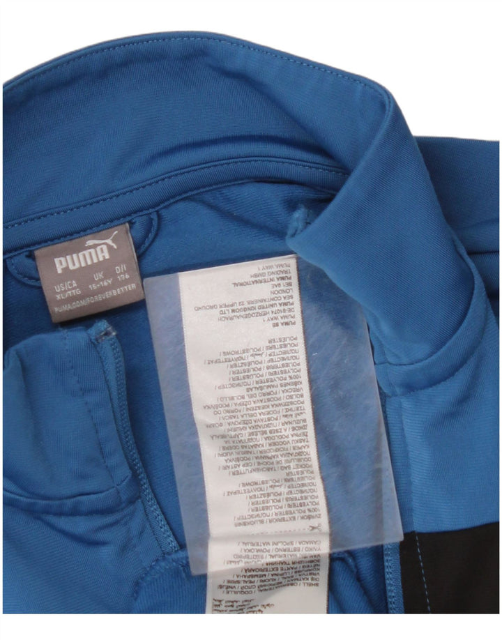 Jachetă de trening PUMA pentru băieți 15-16 ani, albastru, poliester