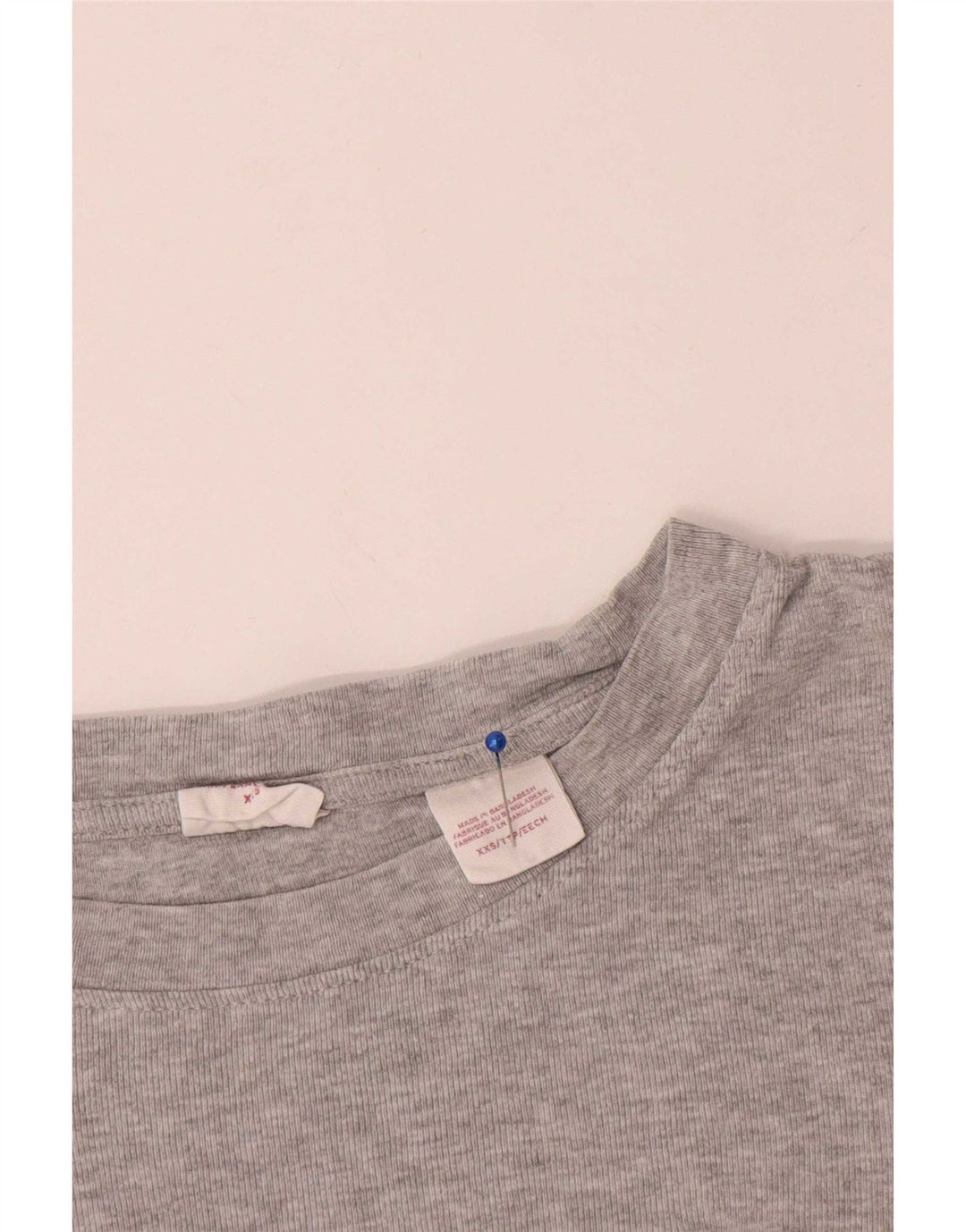 Top femei Levi's cu mânecă lungă UK 2 2XS bumbac gri
