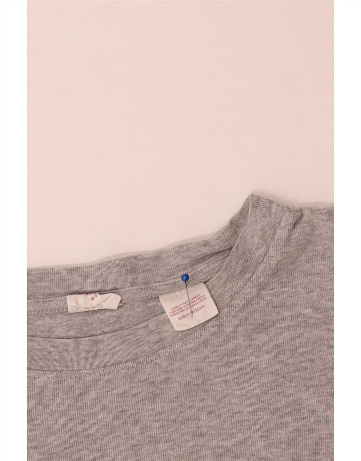 Top femei Levi's cu mânecă lungă UK 2 2XS bumbac gri