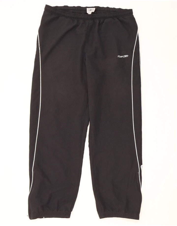 Pantaloni de trening grafic pentru bărbați Reebok Pantaloni de jogging mari, negru, poliester