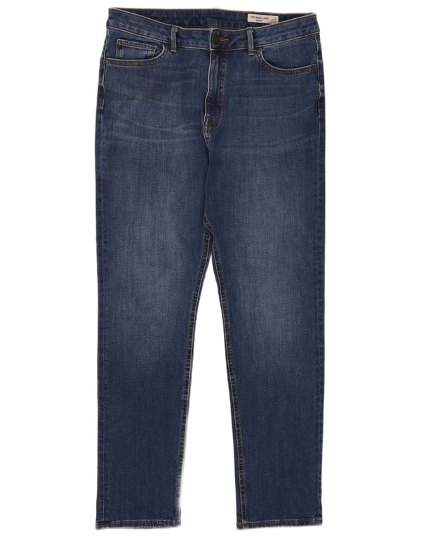 Blugi subțiri pentru femei Marks & Spencer UK 14 Large W32 L27 Blue Bumbac