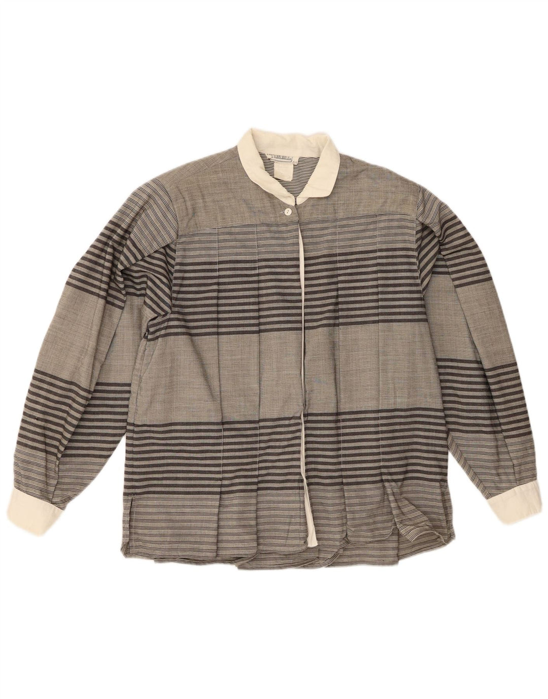 Bluză Cămașă Vintage Femei IT 44 Medium Gri Dunge
