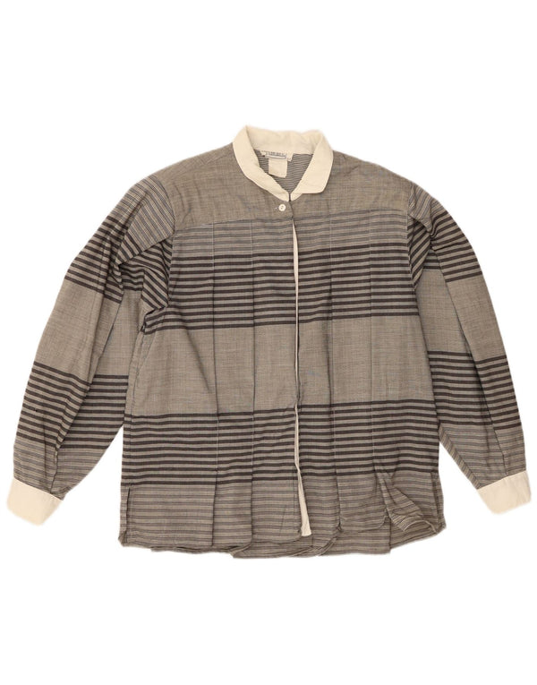 Bluză Cămașă Vintage Femei IT 44 Medium Gri Dunge