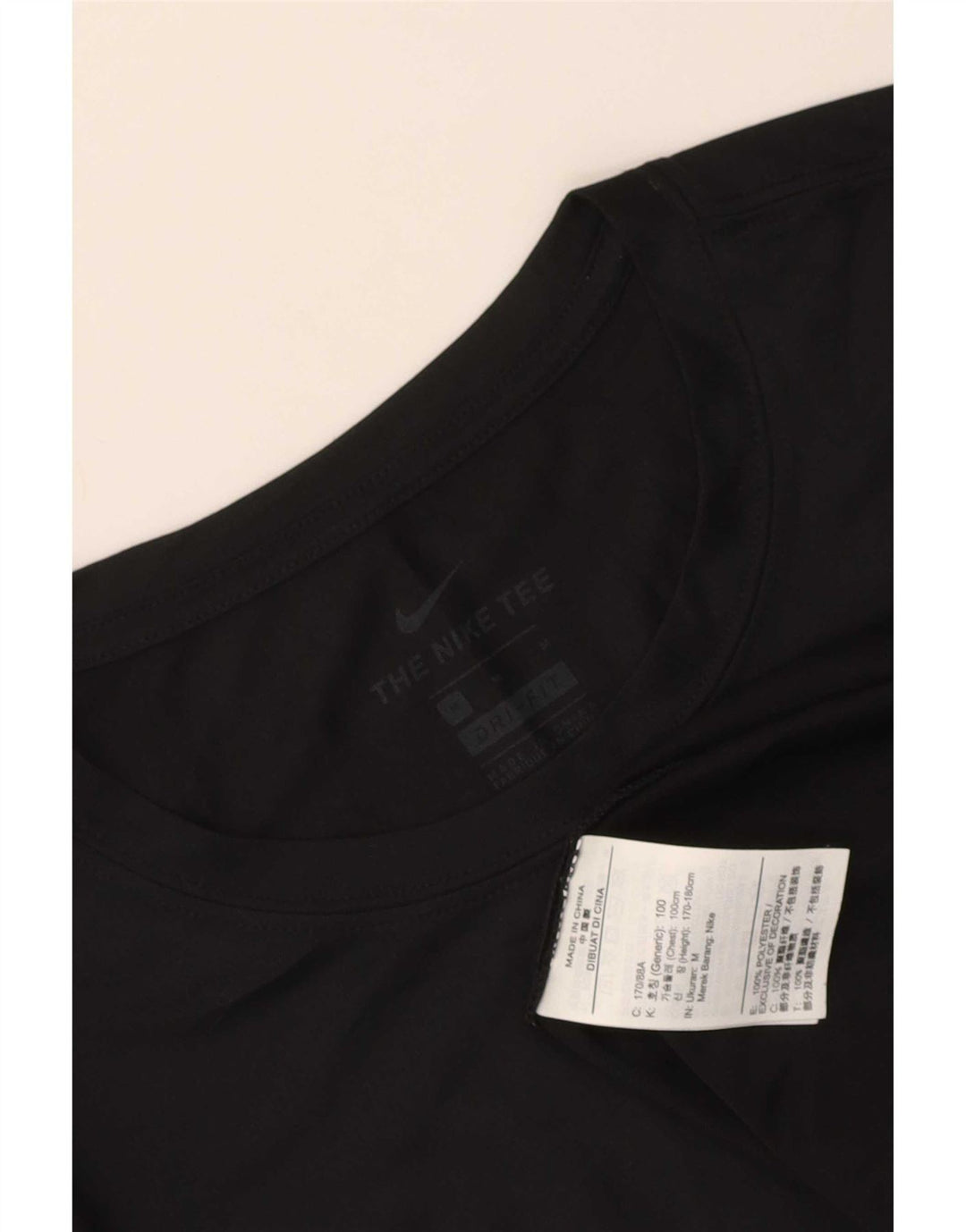 Nike Dri Fit Top cu mânecă lungă pentru bărbați, poliester mediu negru