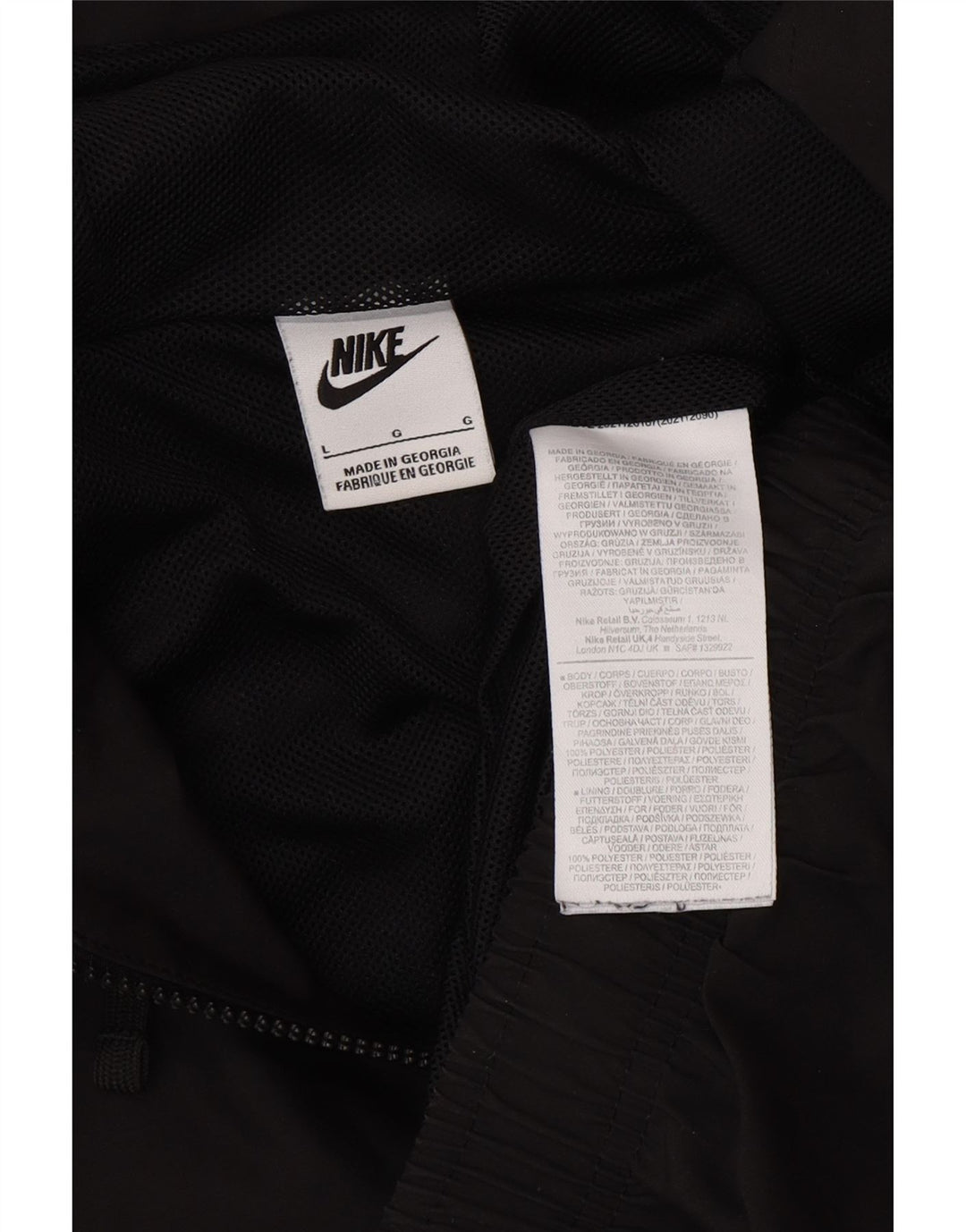 Jachetă de trening cu glugă NIKE pentru bărbați, mare, negru, poliester