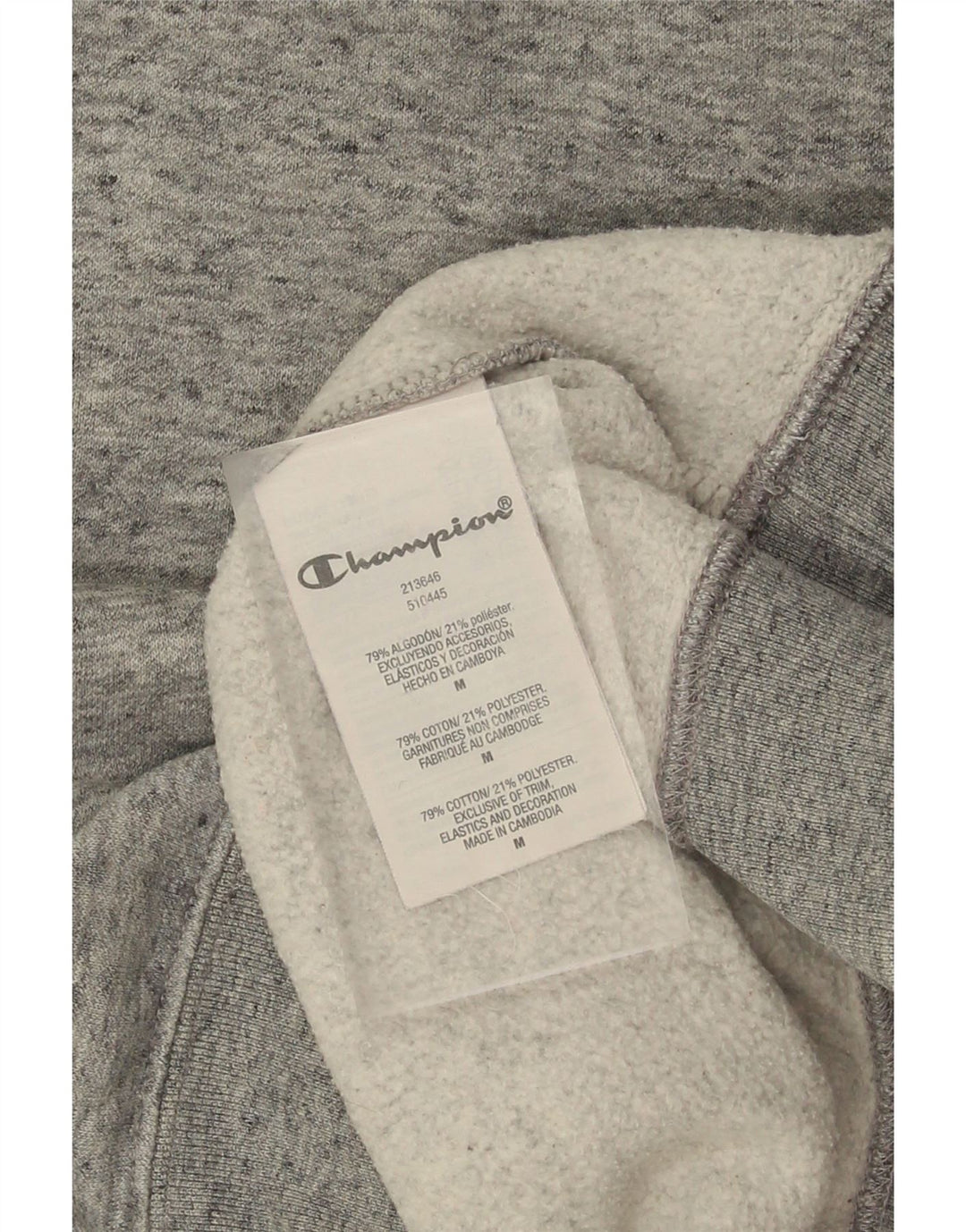 CHAMPION Mens Graphic Sweatshirt Jumper Medium Grey Cotton