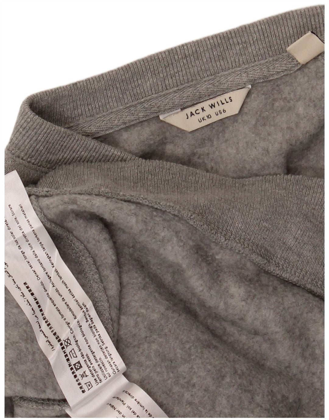 JACK WILLS Womens Sweatshirt Jumper UK 10 Small Grey Cotton Classic