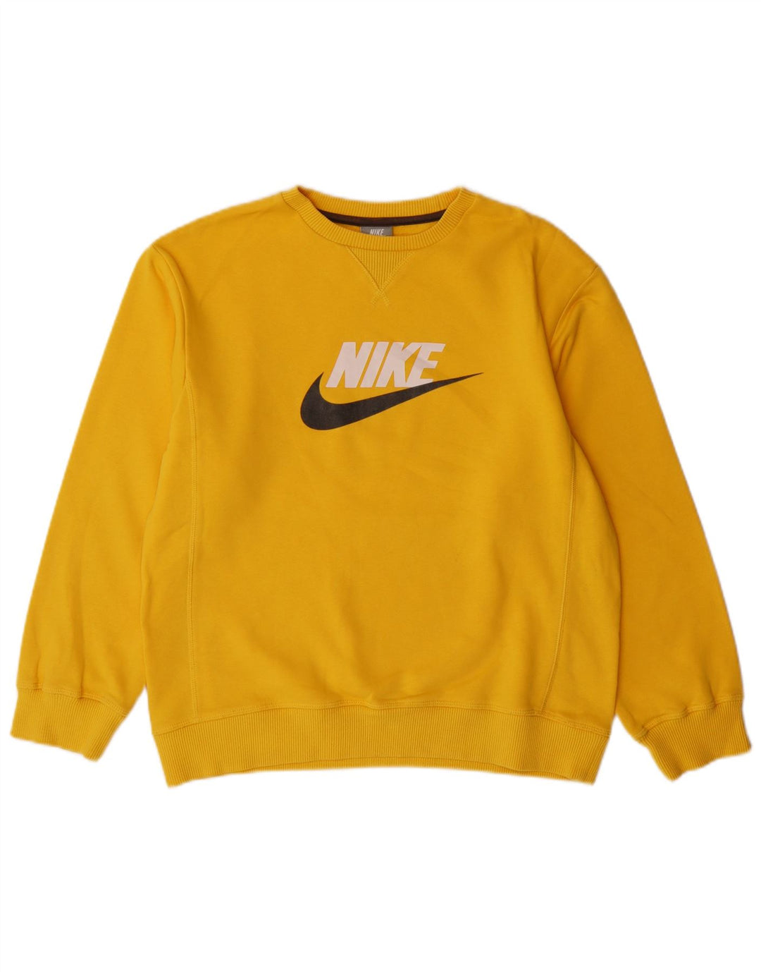 Pulover Nike pentru băieți grafic 12-13 ani, mare, galben, bumbac