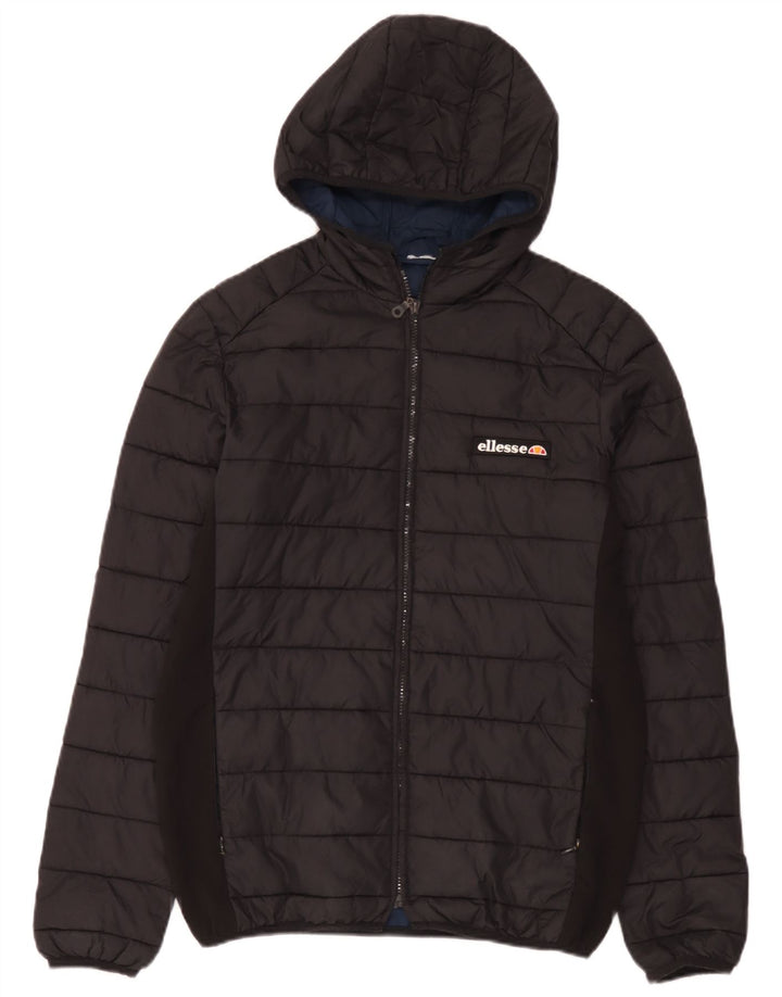 Jachetă căptușită cu glugă pentru bărbați Ellesse UK 36 Nylon negru mic