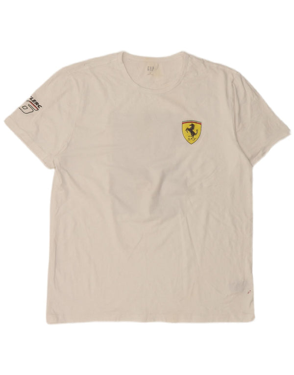 Tricou grafic Gap Ferrari pentru bărbați Top XL Bumbac alb