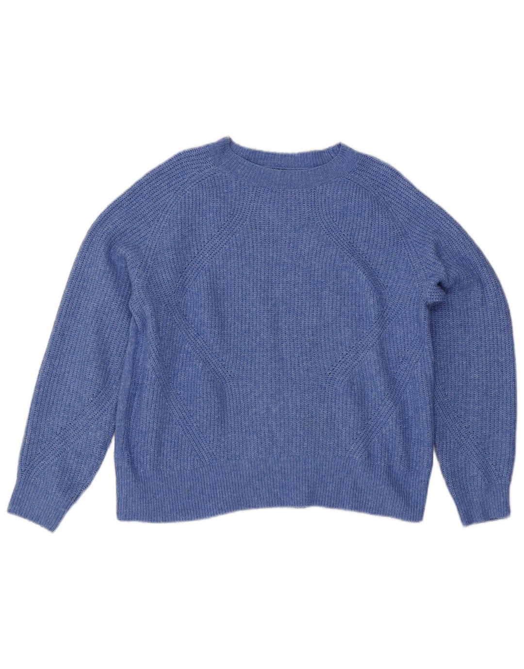 Marks & Spencer Pulover supradimensionat pentru femei cu gâtul rotund, UK 14 Medium Blue
